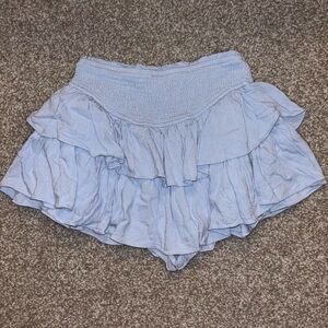 Rock N Rags Light Blue Ruffled Skirt
